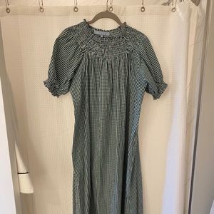 Hill House Home Green Gingham Caroline Nap Dress